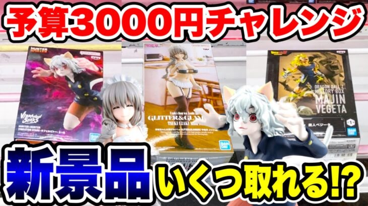 【クレーンゲーム】予算3000円チャレンジ！最新プライズフィギュアをいくつ取れる！？当時初日に徹底攻略！#橋渡し設定 #UFOキャッチャー  #クレーンゲーム