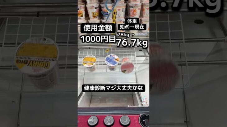 ゲーセンの景品だけで生活【7日目】#クレーンゲーム #ufoキャッチャー #clawmachine #ゲームセンター