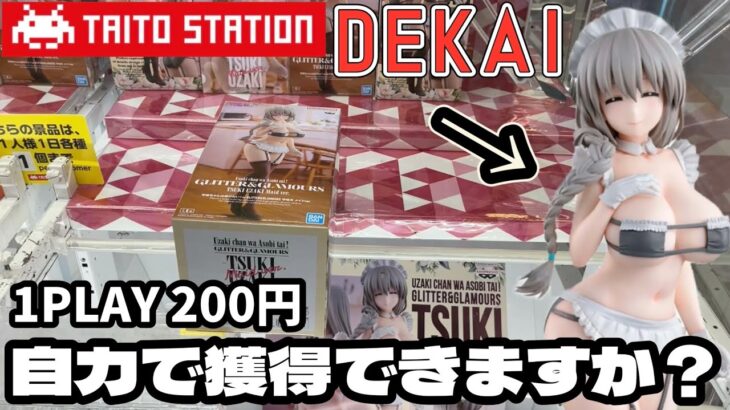 【TAITO】デカさで話題の人気景品自力で獲得できるか挑戦してみた結果【クレーンゲーム】