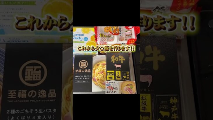 クレーンゲームで獲れた景品だけで晩ご飯作ってみた #クレーンゲーム #ufoキャッチャー #ベネクス大和 #ゲーセン