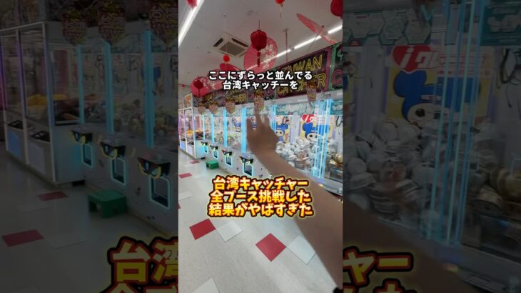【衝撃の結末】台湾キャッチャー全ブースやったらまさかの攻略！　#クレーンゲーム #ゲームセンター #ufoキャッチャー