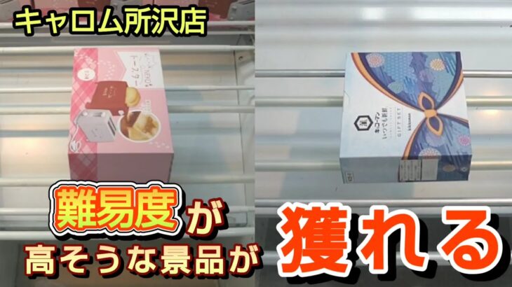 【キャロム所沢店】クレーンゲームで難易度が高そうな景品の取るコツを紹介
