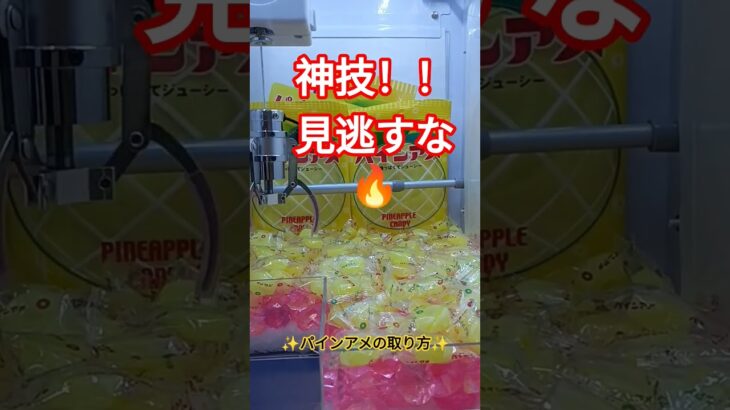 この取り方すごない？😆 #クレーンゲーム #クレーンゲーム景品 #ゲームセンター #クレーンゲーム攻略 #ufoキャッチャー #ミニクレーンゲーム #ショート #パインアメ
