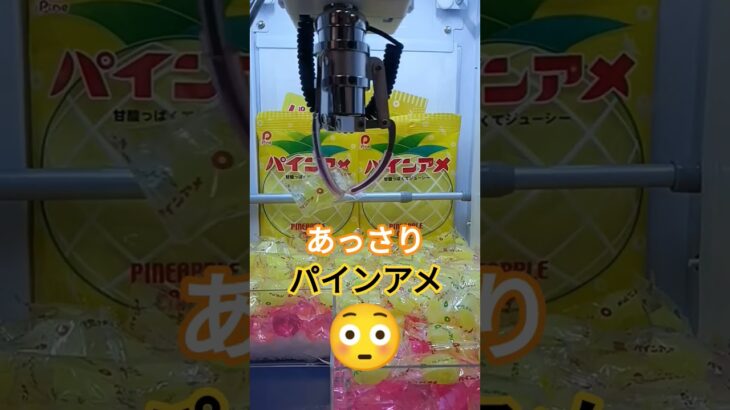 こんなにもあっさり？ #クレーンゲーム #クレーンゲーム景品 #ゲームセンター #クレーンゲーム攻略 #ufoキャッチャー #ミニクレーンゲーム #shorts #パインアメ