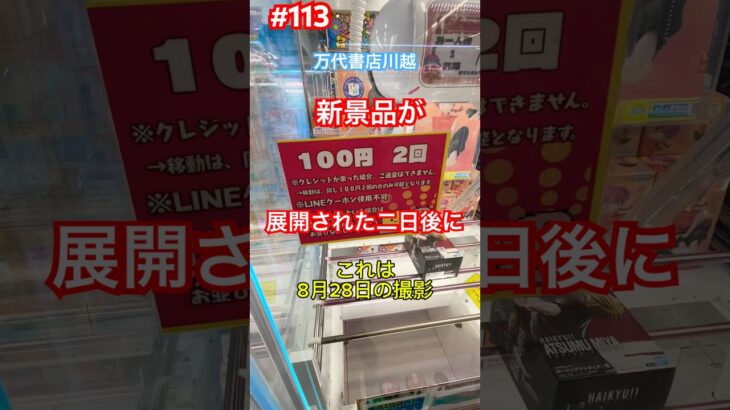 新景品が100円2プレイ台に入ってる‼︎ #クレーンゲーム #ufoキャッチャー #万代書店川越