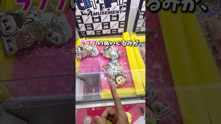 【ラブブ】メルカリで1個1万円するラブブのぬいぐるみがクレーンゲームに入ってたので挑戦してみました。(クレーンゲーム)