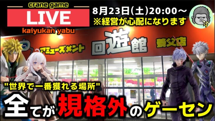 【クレーンゲーム】世界で1番獲れる場所へ！全てが規格外のお店で暴れます！【回遊館養父店・UFOキャッチャー】