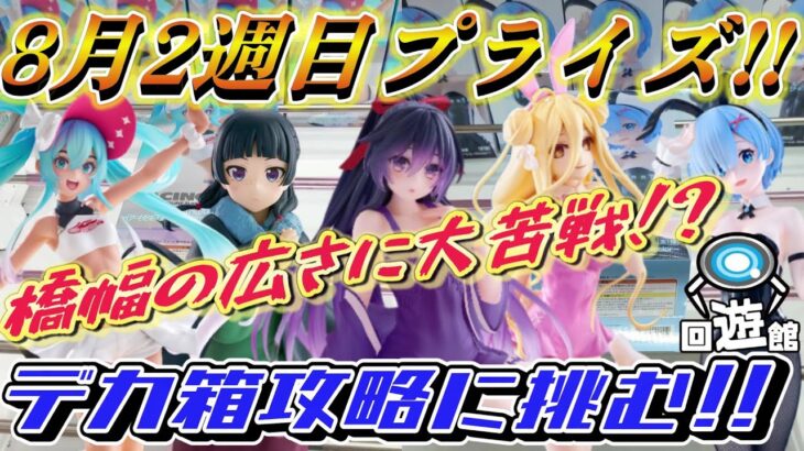 【クレーンゲーム】8月2週目登場のプライズフィギュア‼デカ箱攻略に挑む‼橋幅に大苦戦⁉#ufoキャッチャー #クレーンゲーム  #フィギュア #プライズ #回遊館#倉庫系#ゲームセンター#お菓子