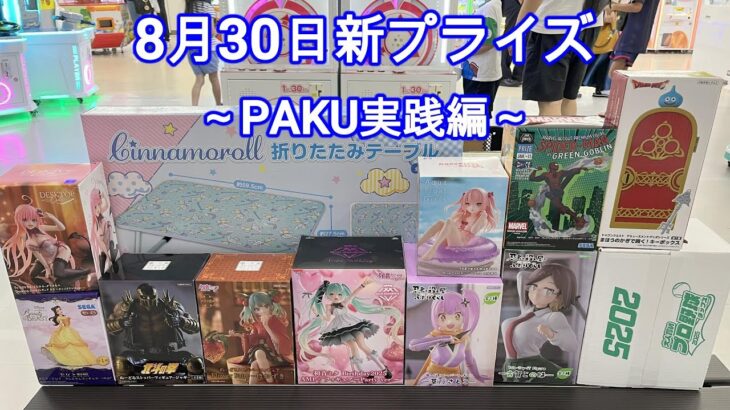 【クレーンゲーム】✨8月30日新プライズ✨初日実践攻略PAKU編🤭
