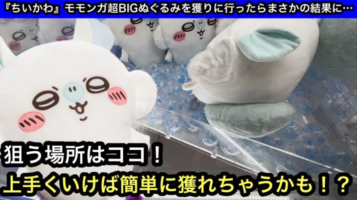 モモンガ超BIGぬぐるみはココを狙えばすぐ獲れるかも！？こんな結果になるとは想像してなかった…【ちいかわ】【クレーンゲーム】【JapaneseClawMachine】【인형뽑기】【日本夾娃娃】
