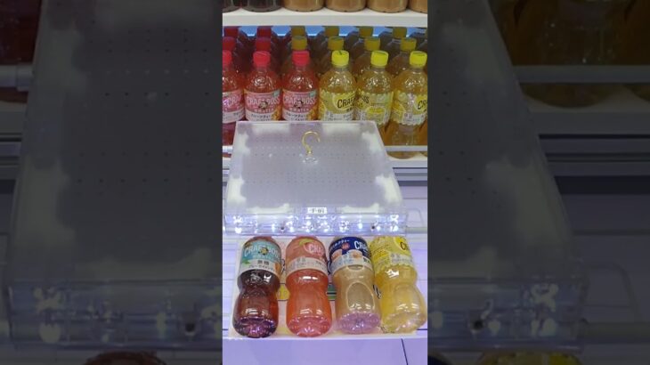 万代書店山梨本店のクレーンゲームのリング台でバヤリースの飲み物の景品をゲット #shorts