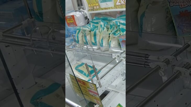 万代書店山梨本店のクレーンゲームのフック台で青天の霹靂のお米の景品をゲット #shorts