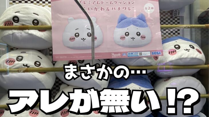 【クレーンゲーム】ちいかわプレミアムドームクッション“ちいかわ&ハチワレ”に初日チャレンジ！！