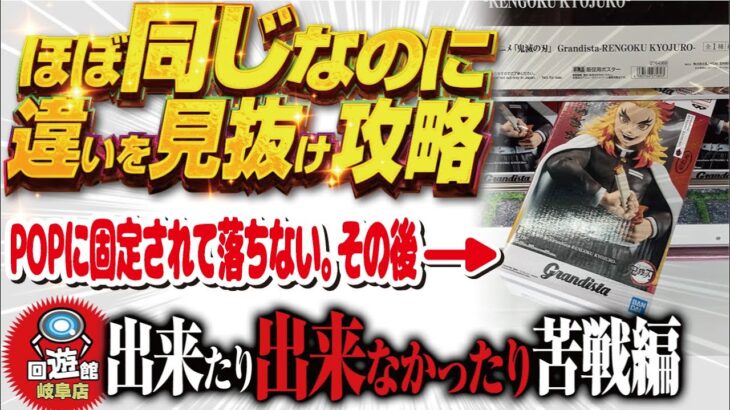 【クレーンゲーム】回遊館岐阜店！ほぼ同じはずなのに…。違いを見抜け攻略。
