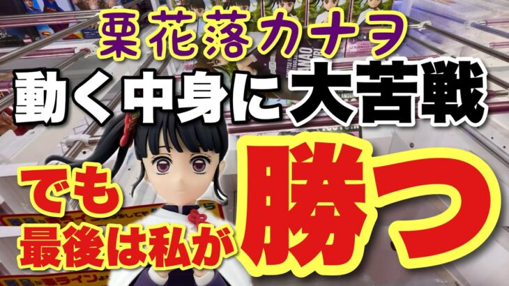 【クレーンゲーム】動く中身に大苦戦💦でも、最後は私が勝つ‼️ 栗花落カナヲ、鬼滅の刃、ゆるキャン△、猫猫、薬屋のひどりごと