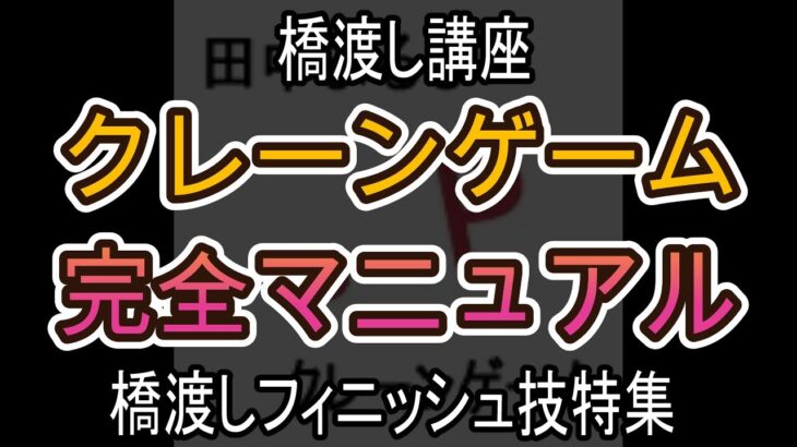 橋渡しフィニッシュ技特集【クレーンゲーム完全マニュアル】
