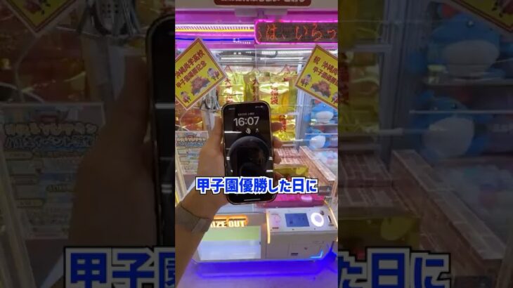 甲子園優勝を祝した限定福袋を取ったらまさかの結果にwww #shorts  #クレーンゲーム #ufoキャッチャー#ゲーセン #ゲームセンター  #arcade #clawmachine