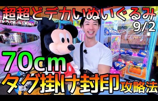 タグ掛け封印!? これが本当に初心者でも使える攻略法！70cm超えの特大ぬいぐるみ！