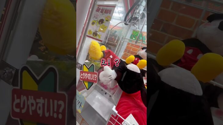理不尽設定の攻略法は店員さんと仲良く！？　#クレーンゲーム #ufoキャッチャー #ミッキー