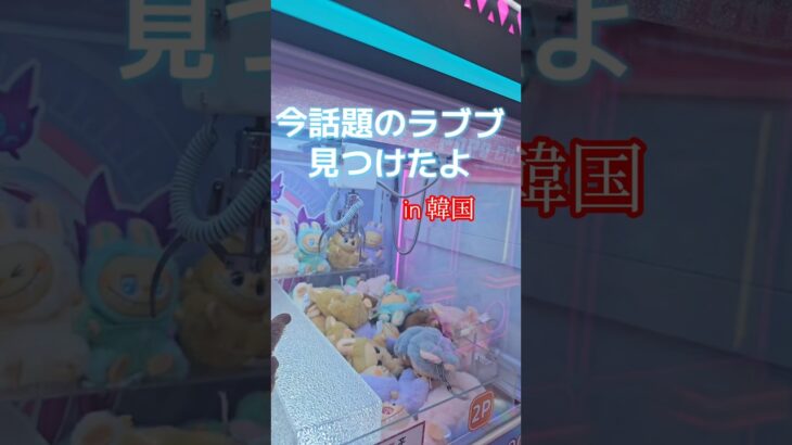 今話題のラブブに挑戦#ufoキャッチャー #ゲームセンター  #인형뽑기 #오락실  #ufocatcher #ゲーセン  #ポンコツ　 #clawmachine #攻略 #韓国 #라부부 #ラブブ