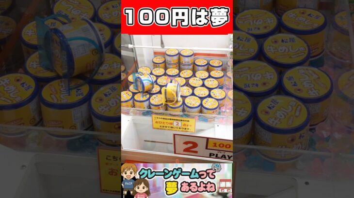 100円は夢 #shorts #クレーンゲーム #クレーンゲーム攻略 #ufoキャッチャー #ゲームセンター