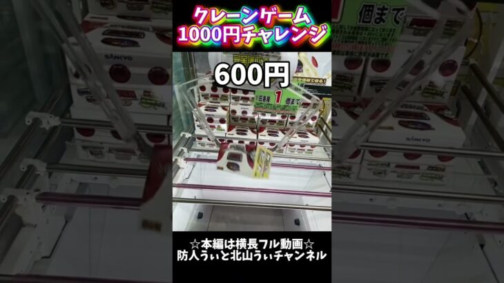クレーンゲーム1000円チャレンジ#クレーンゲーム #クレーンゲーム攻略 #ufoキャッチャー #ゲームセンター #ゲーセン