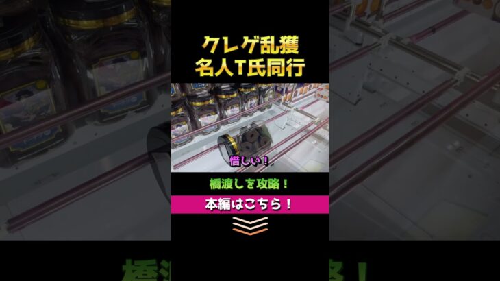 クレーンゲームの名人に同行してみたらすごい結果に✨ ゲームセンターで乱獲しまくります！ お菓子もフィギュアも少ない手数でゲット！ 【橋渡し攻略】（ショート4） #クレーンゲーム #ゲームセンター