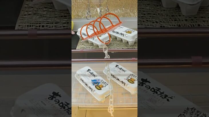 おたちゅう相模原店のクレーンゲームのフック台で相模原産のたまごを40個ゲット #shorts