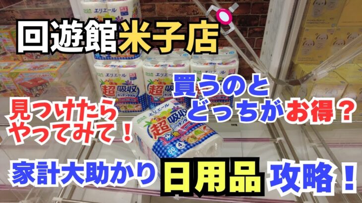 【クレーンゲーム】家計大助かり！日用品攻略！　※詳細は概要欄へ　＃クレーンゲーム　＃UFOキャッチャー　＃回遊館米子店　＃クレゲ初心者　＃橋渡し