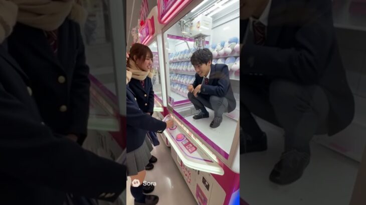 景品になったイケメン男子高校生 #fyp #AI #ufoキャッチャー