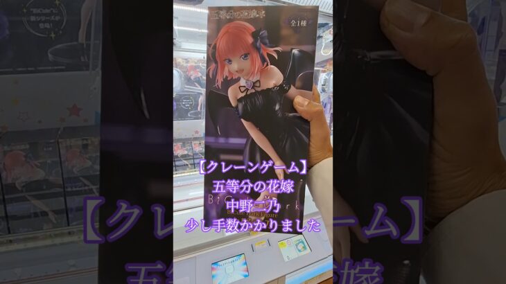 【 #クレーンゲーム 】中野二乃 五等分の花嫁 #フィギュア #プライズ獲得  橋渡し #ufoキャッチャー 攻略 #ゲームセンター (CGS前橋)