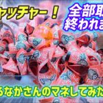 【クレーンゲーム】くじキャッチャー全消し!?つるなかさんのマネしてみた!