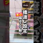 【ちょこっと解説】橋渡しの箱の動き方 #クレーンゲーム #ufoキャッチャー #橋渡し設定 #橋渡し攻略