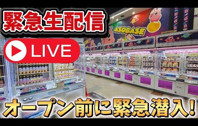 【緊急生配信!!】アソベース豊郷店でクレーンゲームレセプションパーティ🎉 #クレーンゲーム #ゲームセンター #ゲーセン