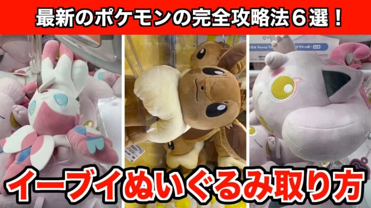 【イーブイ・ニンフィアなど】初心者必見！クレーンゲームでポケモンの新作ぬいぐるみを誰でも簡単に攻略するコツ6選！