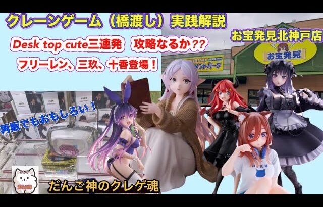 【クレーンゲーム】お宝発見北神戸店にてフリーレンDesk top cuteが登場‼️ムズ箱攻略できるの⁉️【ufoキャッチャー】【２月最新プライズフィギュア攻略】