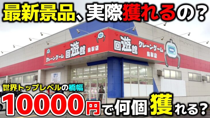 【クレーンゲーム】新景品導入日の設定ってどうなの？鳥取の優良店で10000円チャレンジ！【回遊館鳥取店・UFOキャッチャー】