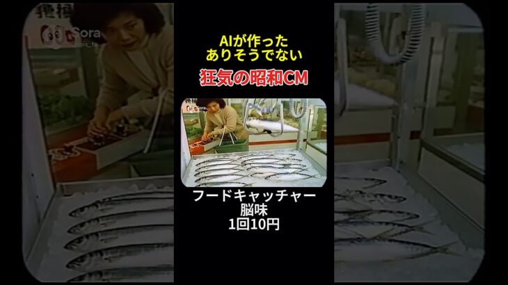 【フードキャッチャー脳味 1回10円】AIが作ったありそうでない狂気の昭和CM #sora2 #昭和レトロ #スーパーマーケット #ufoキャッチャー #1回10円