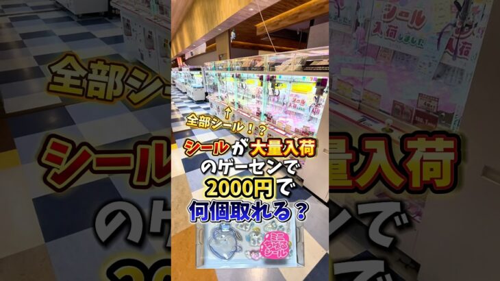 【ゲーセン】シールが大量入荷してるゲーセンで2000円使ったら何個取れるのか検証してみました🔥(クレーンゲーム)