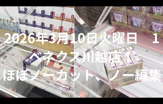 【クレーンゲーム】ほぼ全てノーカット、ノー編集2026年3月10日火曜日　１　ベネクス川越店！