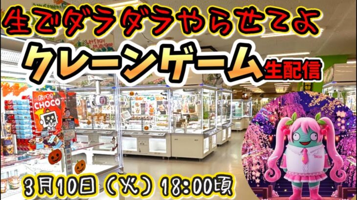 【クレーンゲーム生ダライブ】3月の新景品を生でダラダラ取って行きます‼️