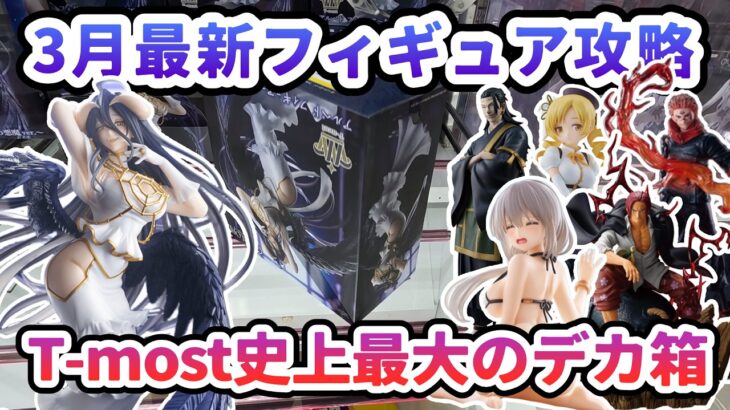 【クレーンゲーム】3月最新フィギュア攻略 T-most史上最大のデカ箱 オーバーロード　T-most アルベド フィギュア～純白の悪魔ver ～