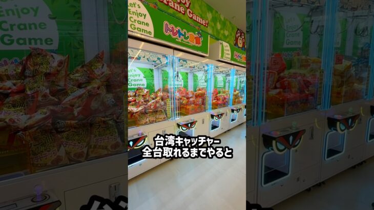 新たしくできたゲーセンの台湾キャッチャー全台攻略するのにいくらかかる！？#shorts #クレーンゲーム #ufoキャッチャー # ゲーセン #ゲームセンター #arcade #clawmachine