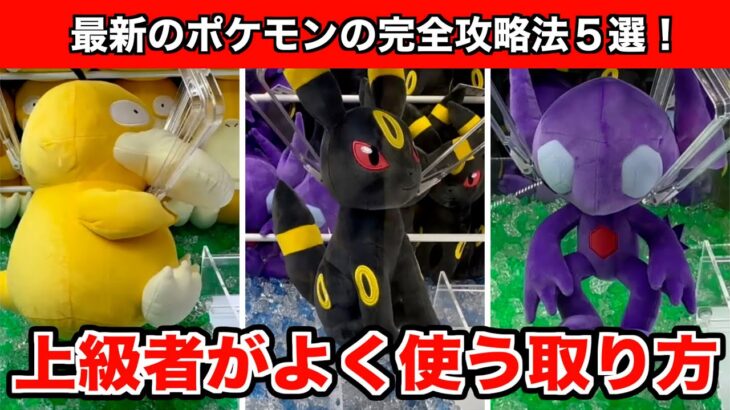 【ブラッキー・ヤミラミなど】クレーンゲームで最新のポケモンのぬいぐるみを上級者がよく使う取り方で攻略５選！
