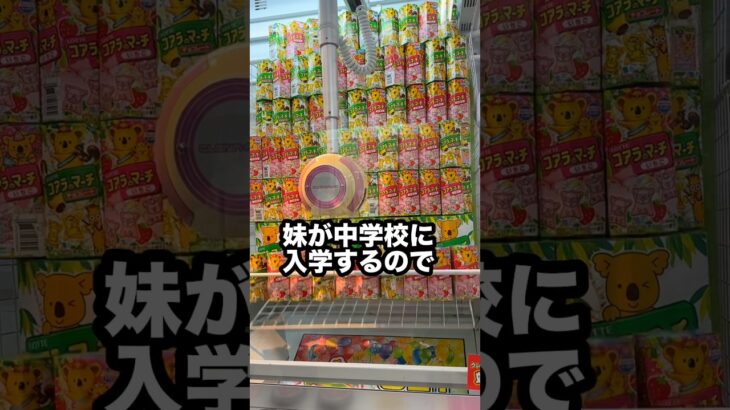 ゲーセンで妹の入学祝いを1000円だけで取ってみた #shorts #クレーンゲーム #ufoキャッチャー # ゲーセン #ゲームセンター #arcade #clawmachine
