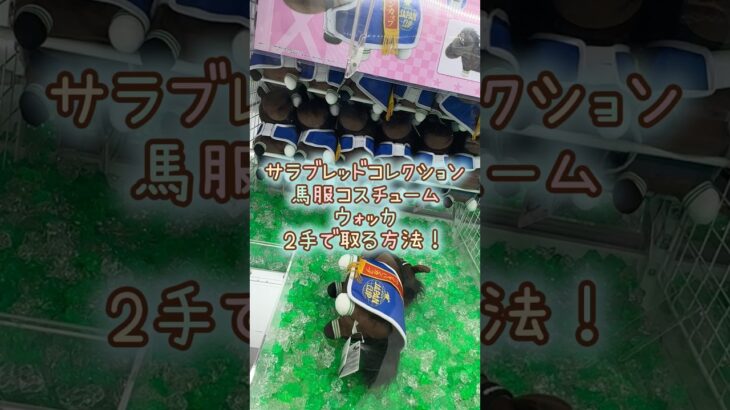 【クレーンゲーム】4/18 ラウンドワンでサラブレッドコレクションの馬服コスチュームぬいぐるみのウォッカのぬいぐるみを2手で簡単に取る方法、取り方のコツをお見せします！ #shorts