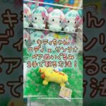 【クレーンゲーム】4/19 ラウンドワンでキティちゃんのロディ x サンリオのペアぬいぐるみを2手で簡単に取るコツ、取り方をお見せします！ #shorts