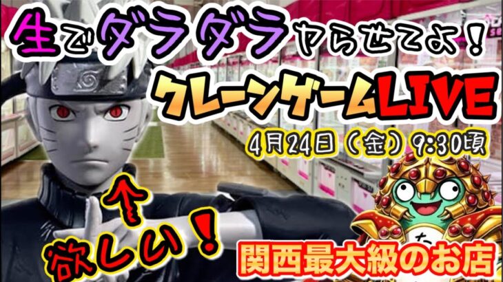 【クレーンゲームLIVE】生でダラダラヤらせてよ！！回遊館橿原店さんで人気の新景品を攻略します✨#shorts #回遊館 #naruto