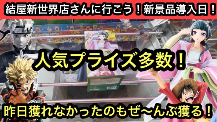 昨日からのプライズラッシュ！猫猫含め人気フィギュアを獲っていく！NARUTOやヒロアカプライズもやってみる！【結屋】【クレーンゲーム】【JapaneseClawMachine】【인형뽑기】