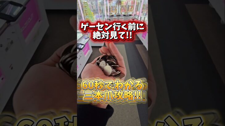 【三本爪完全攻略】クレーンゲームの確率機の取り方のコツはこれだ！ #ufoキャッチャー #クレーンゲーム攻略 #ゲームセンター